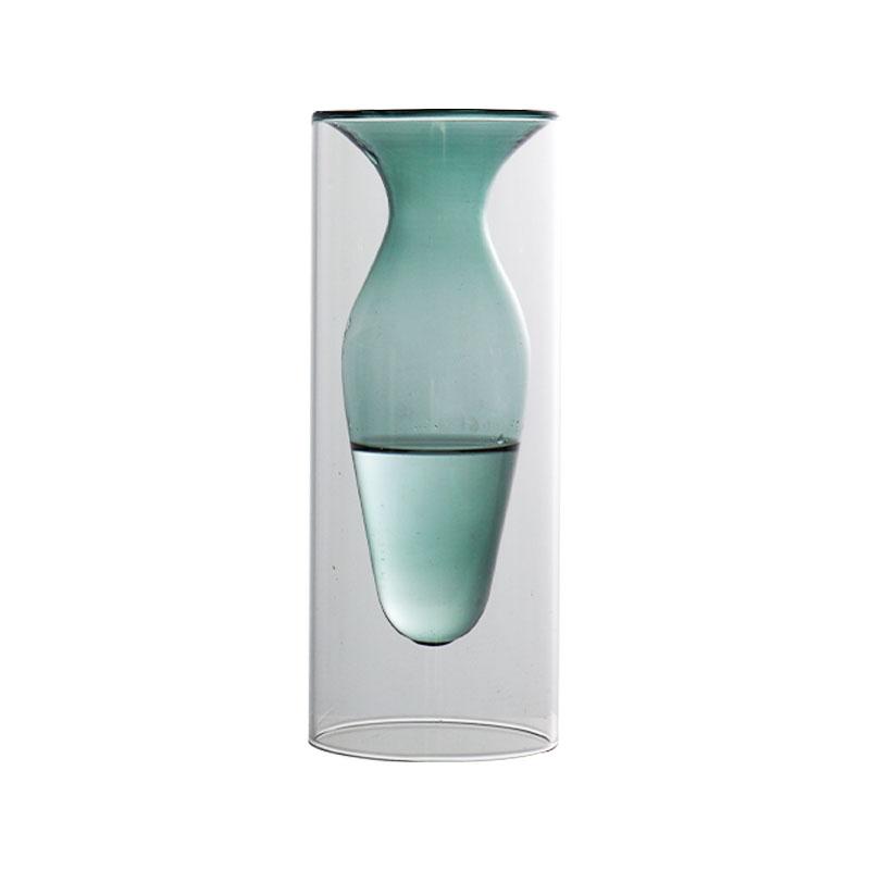 Nordic Creative Glass Small Vase Decorative Living Room Flower Arrangement Water Cultivation Feng ui Ornament