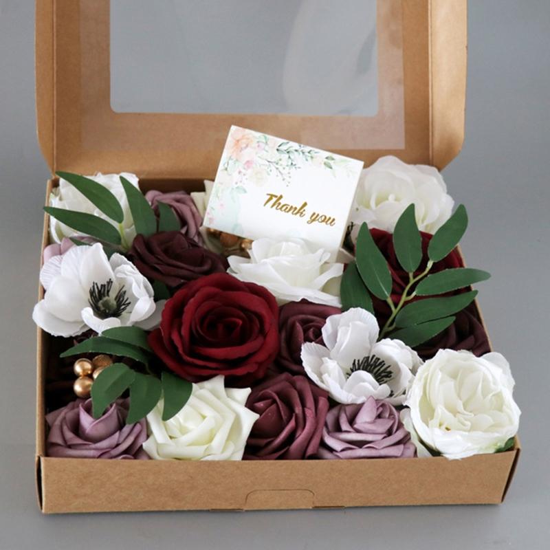 Große Blumen in Dekorativer Box Blumenkasten Tragbare Blumenaufbewahrung Geschenkverpackungsboxen Mit Klarem Fenster
