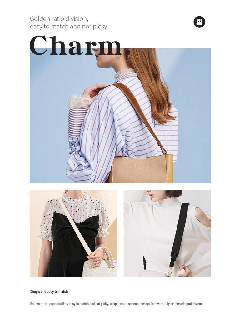 Äkta Läder Lindy Axelremersättning - Crossbody/Underarm Modifieringstillbehör