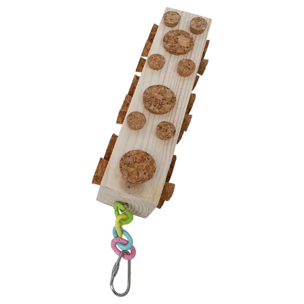 Bird Chew Toys Cork Stopper Toy Wood Foraging Toys Fun For Parrots Macaws Small Parakeets Conures Budgies Cockatiel