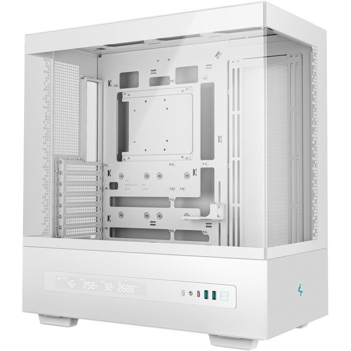 Boitier PC - DEEPCOOL - R-CH690-WHNNA0D-G-1 - Ecran digital - Mini tour - Format Mini-ITX/Micro-ATX/ATX &amp; Micro-ATX - Blanc