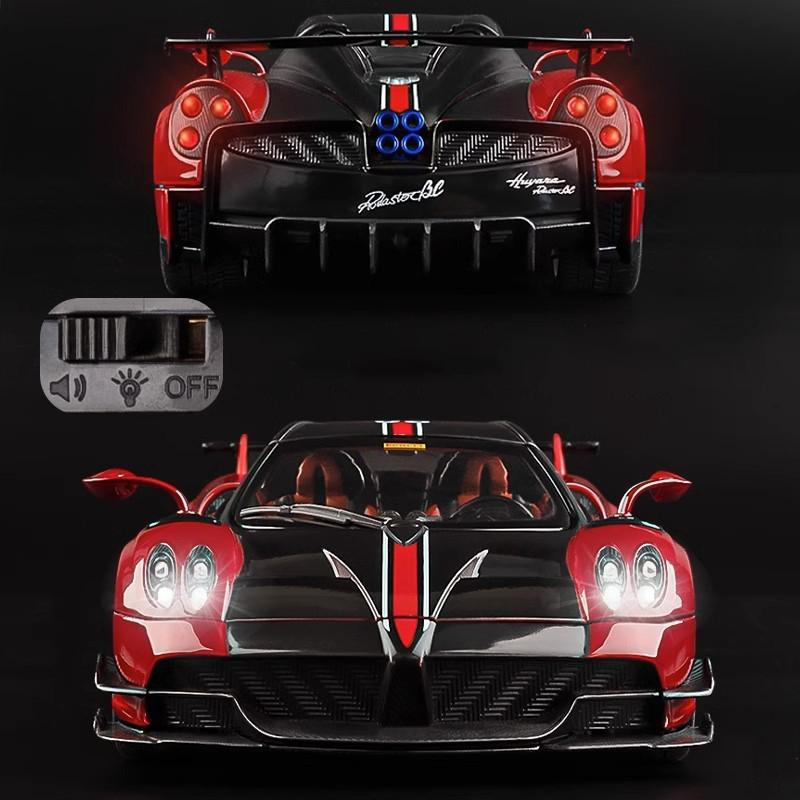 1/18 Pagani Huayra BC Supercar Alloy Car Diecasts & Toy Vehicles Car Model Sound and Light Παιχνίδια αυτοκινήτου για παιδιά Δώρα