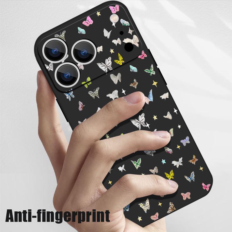 Colorful Butterfly Pattern Lanyard Case For iPhone 17 Pro Max Funda iPhone 16 15 14 13 Pro Max 11 16E 17E Soft Silicone Cover