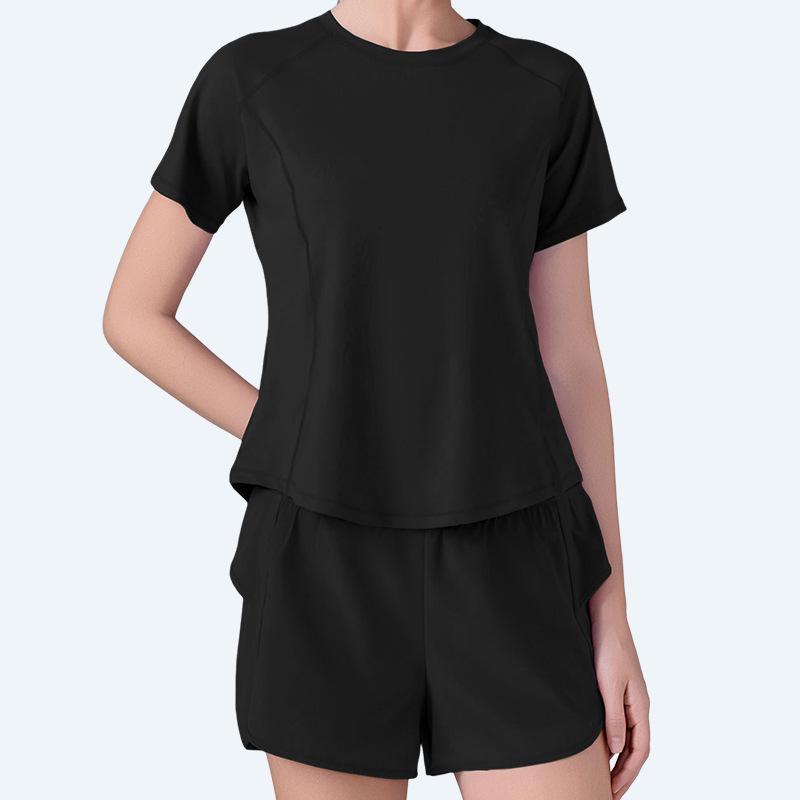 Women's Summer Sports Shorts & Yoga Pants Set with Side Phone Pocket for Running & Training