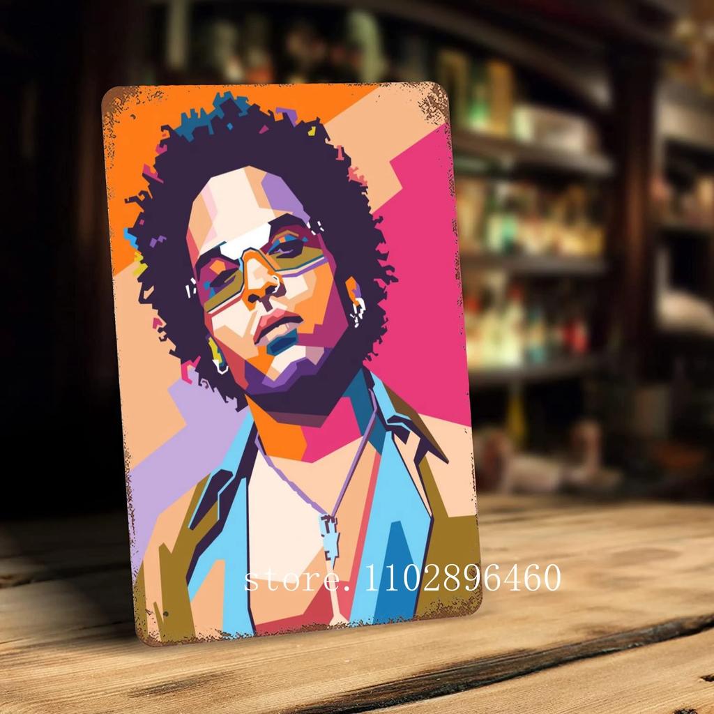Lenny kravitz Kovové plakety a cedule nástěnná dekorace Vintage plechové cedule Captain Kovový plakát Dekorace pro Bar Pub Klub Nástěnná dekorace