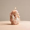 Mother'S Day Silicone Cylinder Candle Mould Non-Toxic Flower Child Mould Handmade 3D Flower Candle Moulds for Dishwashers Washe