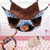 Three Layer Small Pet Warm Hammock Hanging Bed Sleeping Bag for Hamster Sugar Gilder SquirrelsBlue
