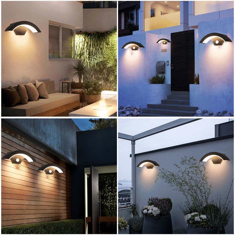 Waterproof LED Outdoor Wall Light with Sensor for Courtyard, Balcony, or Doorway
