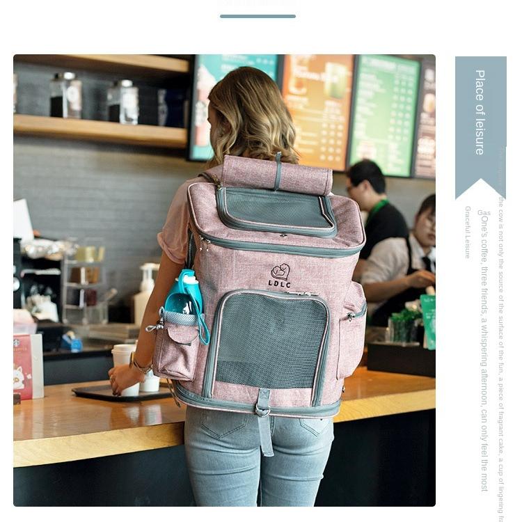 Tašky na přenášení koček Prodyšné otvory Skládací cestovní taška na zvířata pro kočky a malé psy Taška s dvojitými dveřmi