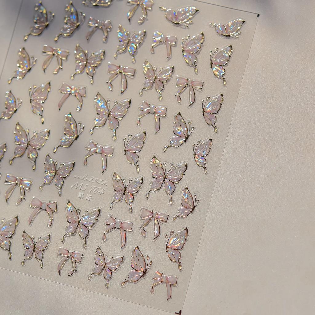 Cute Animal Face 5D Nail Art Stickers Cartoon Cat Bunny Dog Mouse Expressions Simple Self Adhesive Manicure Decal DIY