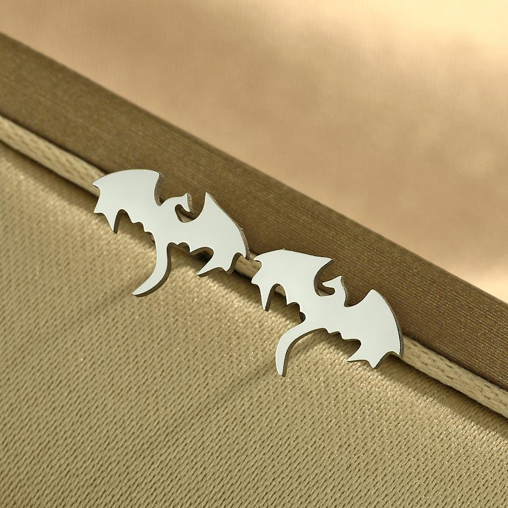 Kinitial Laser carved fashionable stainless steel earrings Shooting Stars dragon study earings anniversary gift