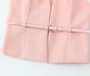 Summer Women's V-Neck Vest and Square Neck Dress Shorts with Belt Set - European & American Style