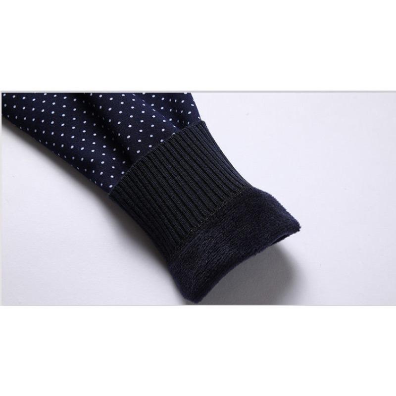 Gentle Basic Great Close-fitting Business Warm Top Men Fake Two-piece  Shirt Winter Fleece-lined Blouse Checkered Shirt