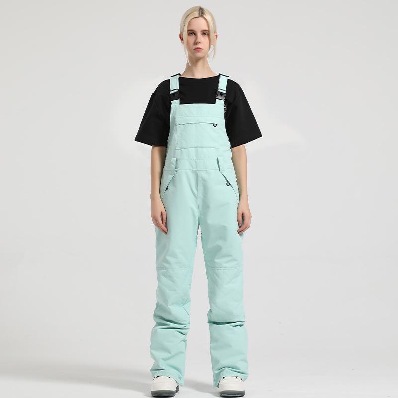 Women's Winter Waterproof Ski Overalls: Windproof, Wear-Resistant, One-Piece Snowboard Pants