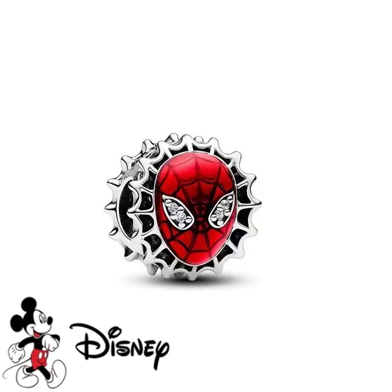 Disney DlY Marvel Universe Jewelry Gifts Iron Man Spider-Man Dangle Charms Beads Fit Original Europeans Silver Bracelet Necklace