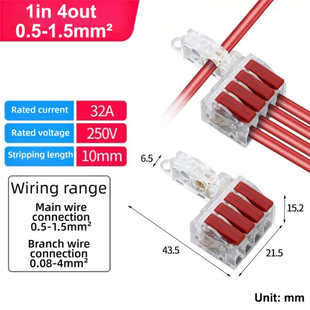 New Mini Quick Terminal Block T type Universal Fast Connector Wiring Connector Electrical
