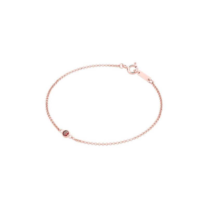 Prestige.J Polka Praha Garnets Single Bracelet(rose Gold)