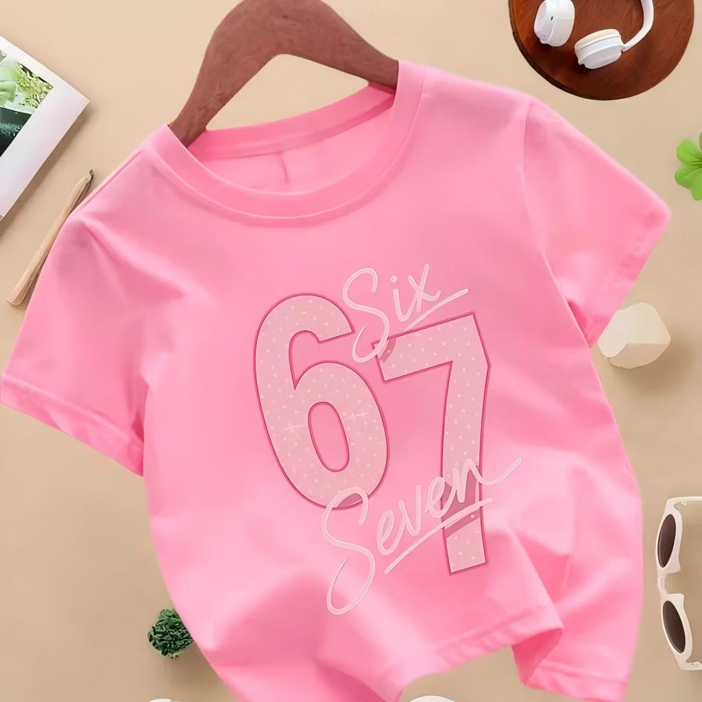 Creative design number 67 print tshirt Italian brainrotLatest Trendy Style tshirt for boys and girls aged 3 to 14 fashion to