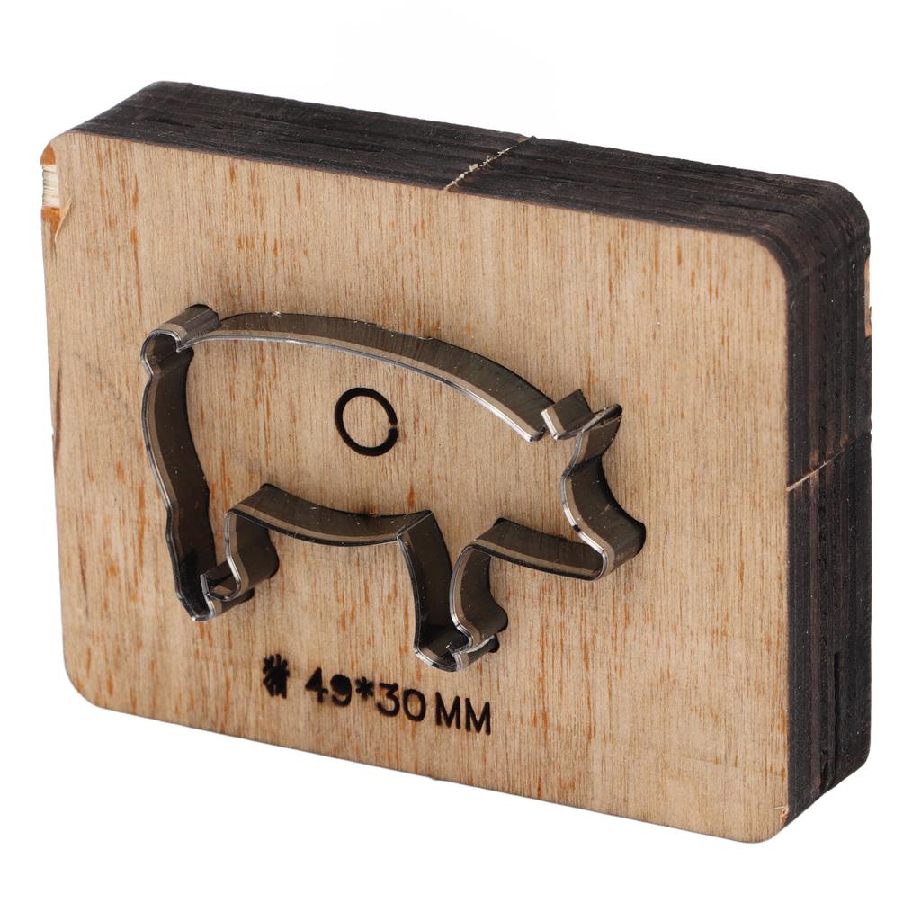 Leather Cutting Die Pig Shape 49x30mm Alloy Steel Punching Mold DIY Punch Cutter for Plastic Clay