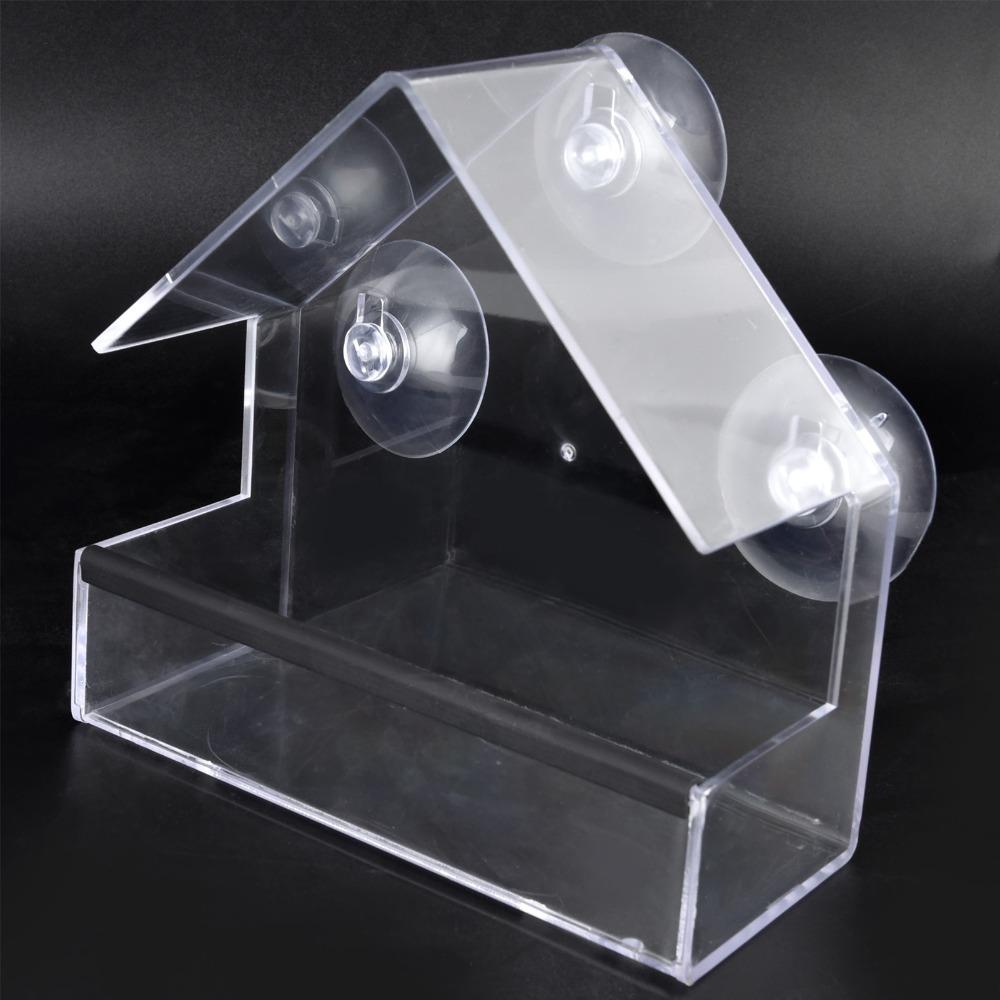 PS Hanging Bird Feeder Transparent Outdoor Bird Feeder High Capacity Wild Bird Feeder Backyard