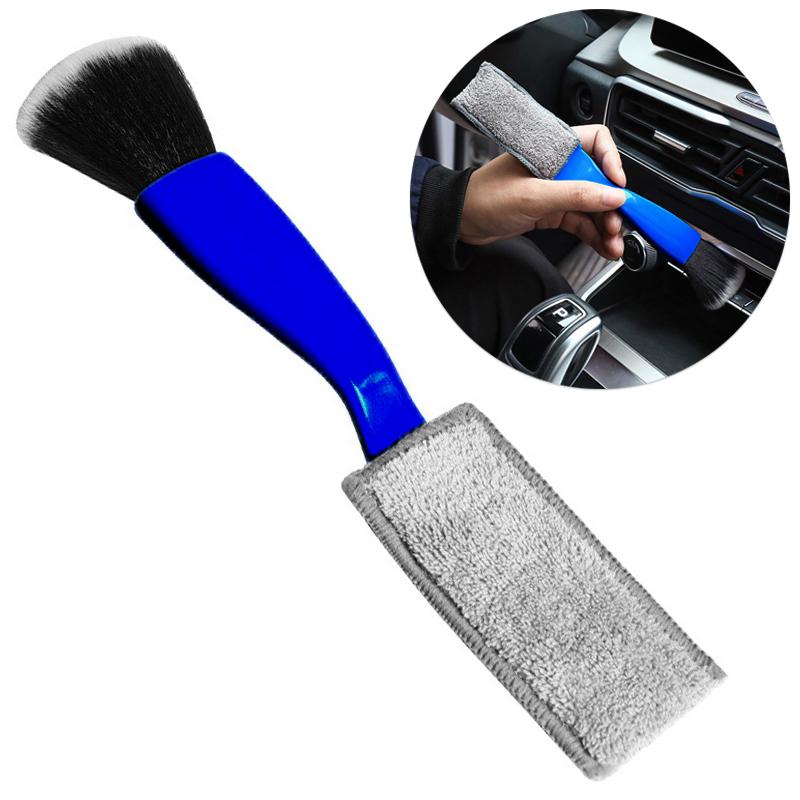 

Инструменты для чистки автомобиля Очистка воздуховодов кондиционера Удаление пыли Мягкая щетка Многофункциональный инструмент для ухода за салоном автомобиля синий