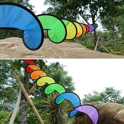 1ks skladací stan Rainbow špirálový veterný mlyn Farebný krásny veterná vrtuľa Záhrada Vonkajší kempingový piknik