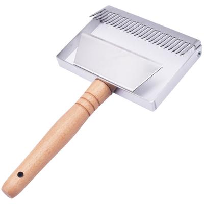 Herramientas de Apicultura Cortador Raspador de Desoperculado Colmenas de Abejas Raspador de Panal Equipo Mango de Madera Tenedor Desoperculador Pala