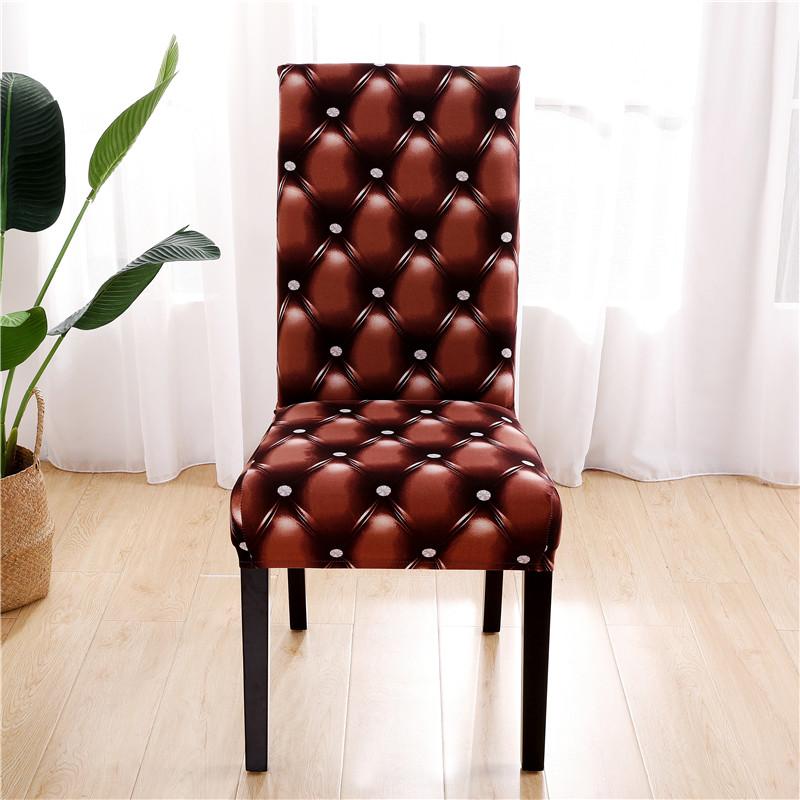 Spandex Printing Chair Cover Modern Removable Anti-Dirty Kitchen Seat Case Stretch Chair Slipcovers For Banquet Dining  Room
