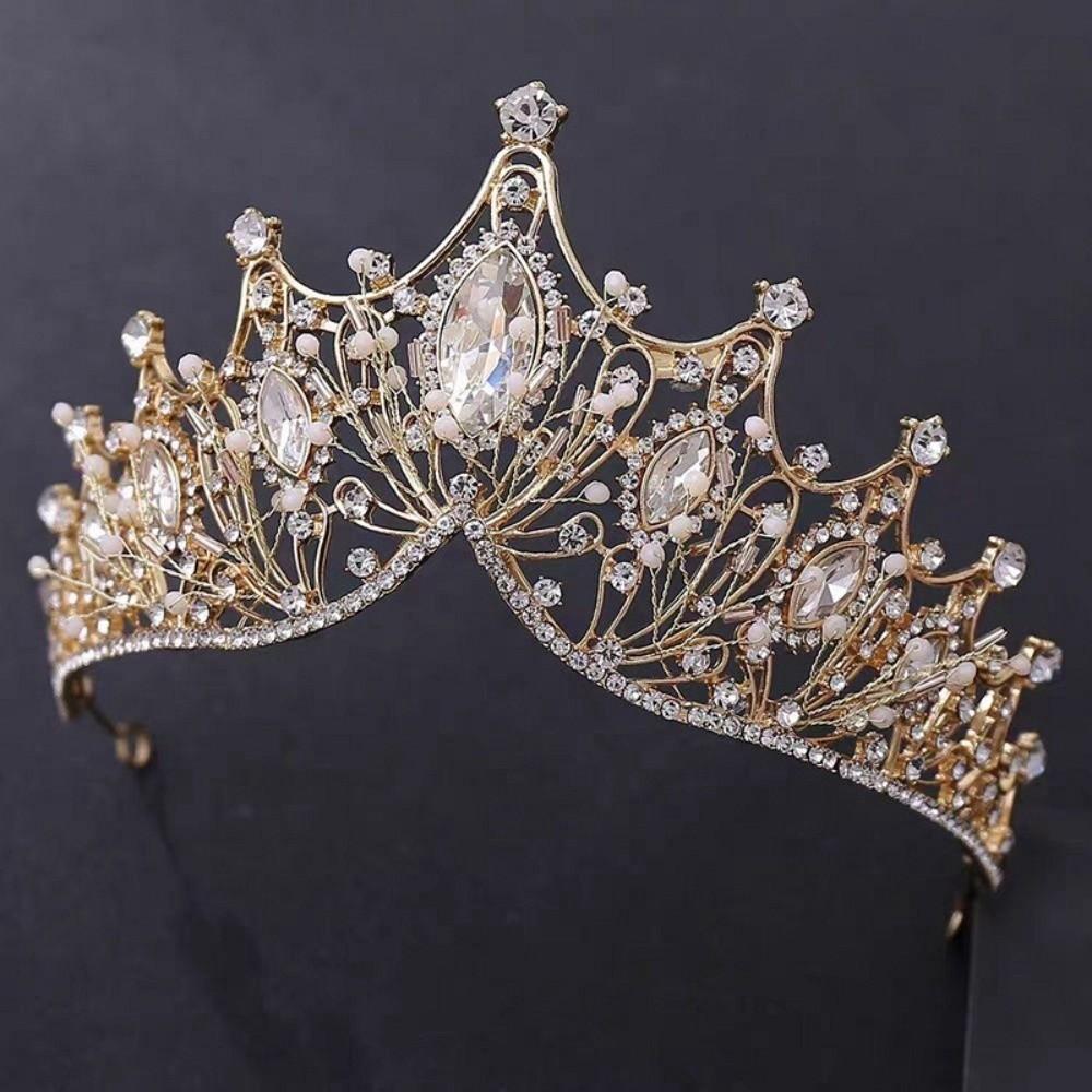 Elegant Princess Crowns Sparkling Rhinestone Diadem Bridal Tiaras  Photoshoot Accessories