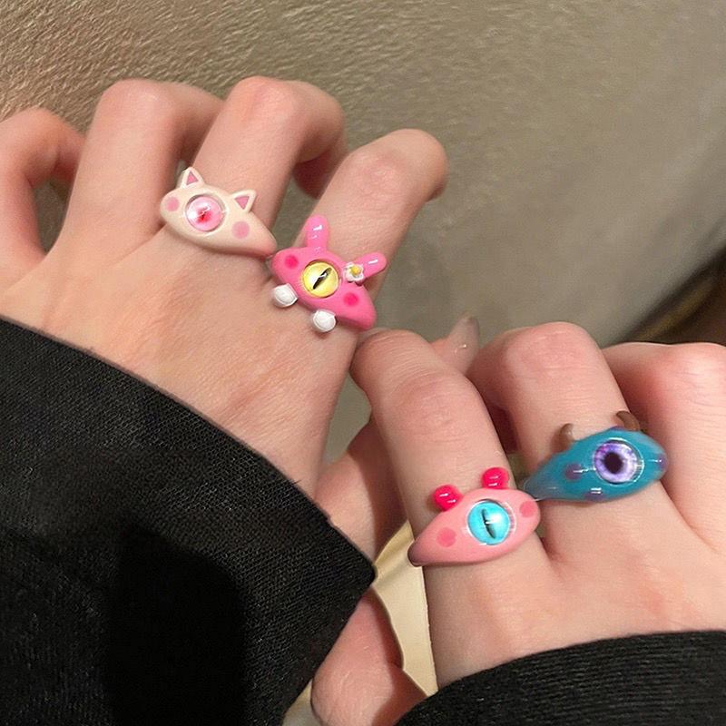 Korean Popular Cute Quirky Style Animal Ring Fashionable Personality Charm Ring Party Gift For Women Fine Jewelry Accessories