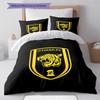Al-Ittihad Club Pattern Bedding,Quilt Set Quilt Cover Pillowcase Home Birthday Gift (1 * duvet cover + 2 * pillowcase, without core)