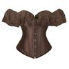 Topuri Corset din Dantelă Satinată Culoare Solidă Sexy Decolteu Bardot Înfășurat în Piept Bustieră S Lenjerie Intimă Femei Bustiere Negru Roșu Alb