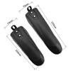 2Pcs Front Rear Set Bike Mudguards Black Easy To Install Adjustable Bicycle Mudguards Rainproof for 12/14/16/18/20 Inch Bikes