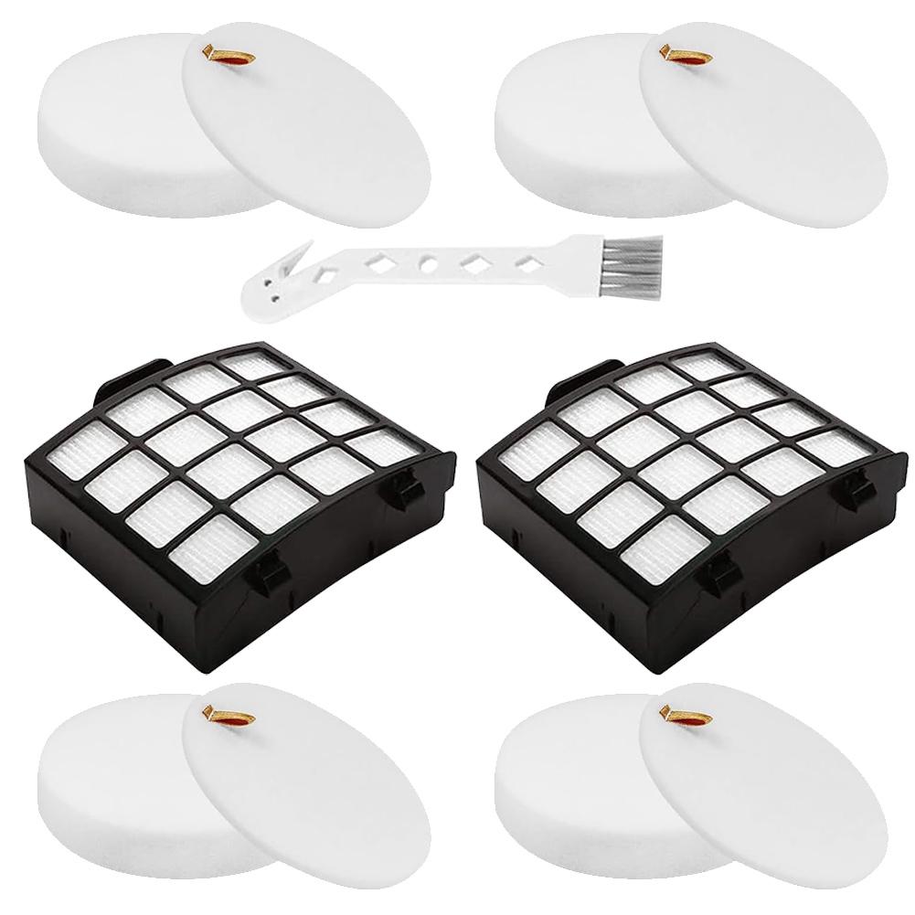 Replacement Filter Set for Shark AZ1810 Stratos Ultralight Vacuum 2 Filters and 4 Foam & Felt Filters with Brush