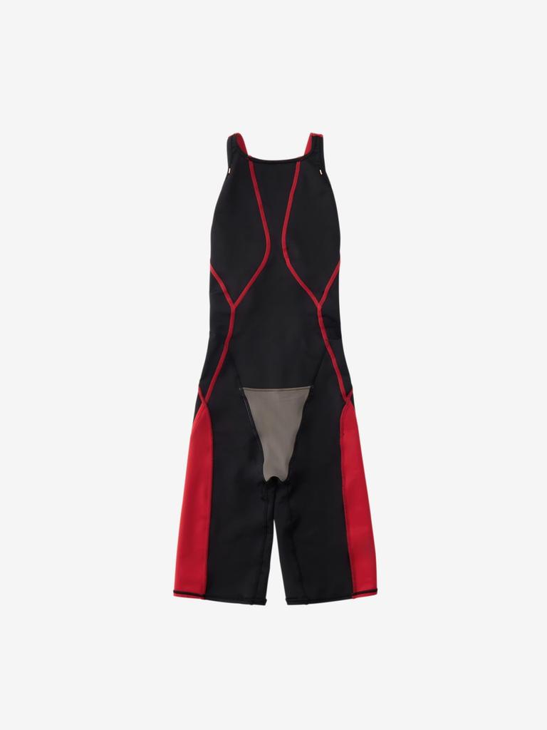 Speedo Flex Sigma New Junior Open Back Kneeskin 1 Competition Size 130 Swimsuit, Black/Red,