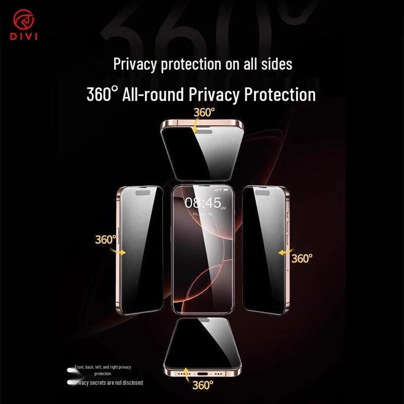 DIVI 360° Anti-Peep Gehärtetes Glas Displayschutz