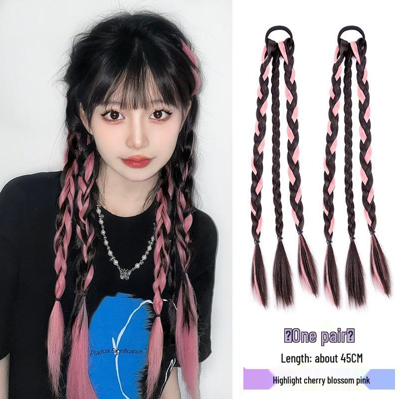 Trendy Sweet & Spicy Dreadlock Highlight Wig with Fishbone & Twist Braids
