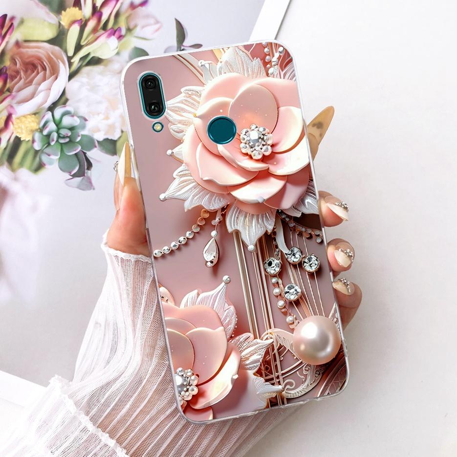 For Huawei Y9 2019 Case JKM-LX1 JKM-LX2 New Flowers Butterfly Painted Cover Soft Silicone Case For Huawei Y9s Y 9 s Y9 2019 Bags