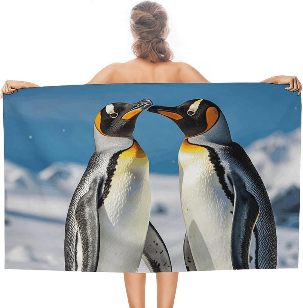 Deer Birds with Flowers Beach Towel Oversized Beach Blanket Waterproof Sandproof Pool Towels Quick Drying Outdoor Travel Towel