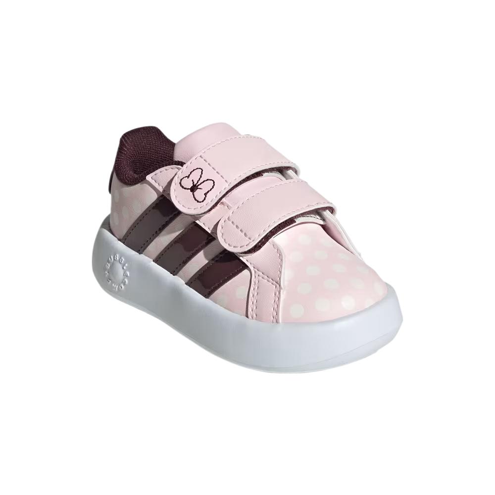 Adidas Disney X  Grand Court Comfortable Simple Versatile Fashion Low-Top Walking Shoes Baby Shoes Pink JR8131