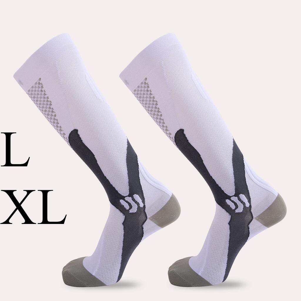 1 Double Compression Socks Running Varicose Veins Nursing Bicycle Diabetes Natural Hiking Gifts Men's Knee Socks Basketball Football Travel