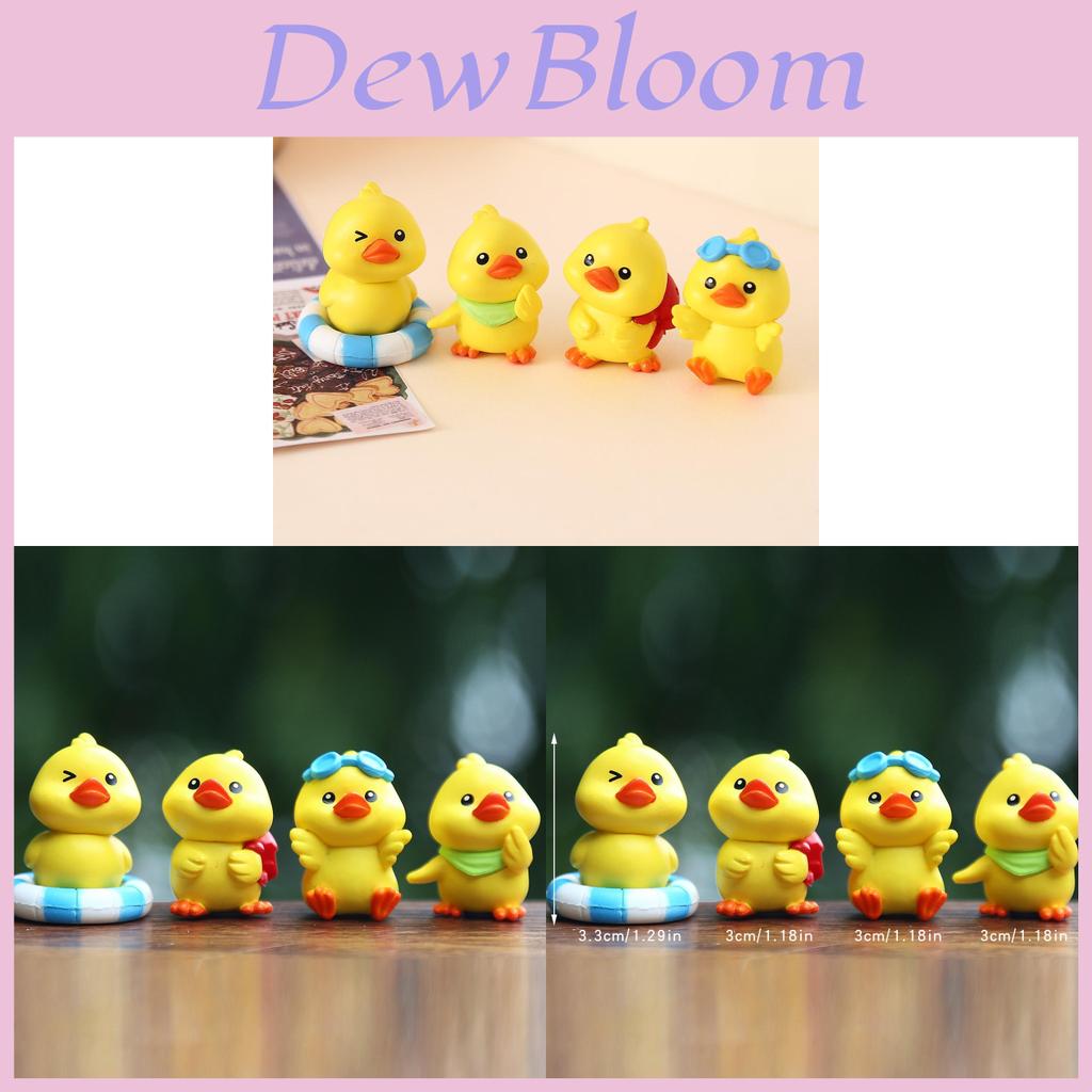 Pvc Mini Yellow Duck Collectible Toy For Kids Creative Diy Scene Decoration