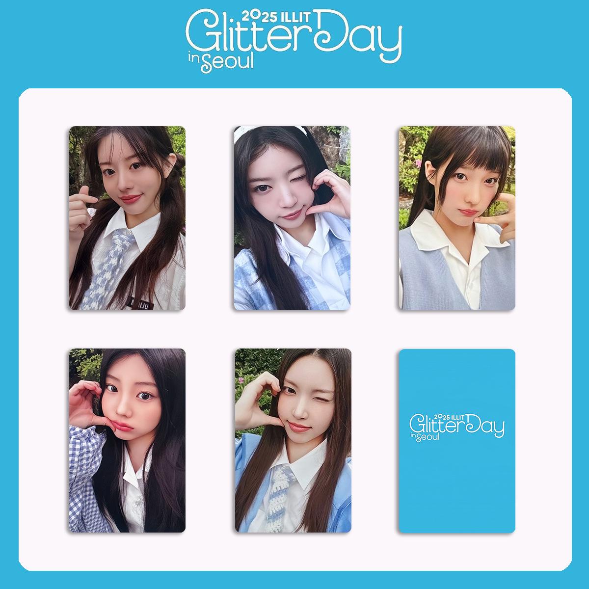 ILLIT Glitter Day Еженедельный набор фотокарточек - Случайный вход и Подарок участнику
