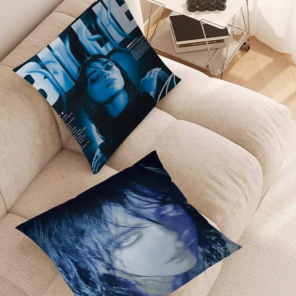 B-Billie Eilish Anime Stil Kissenbezug 45X45cm Sofa Bett Kissenhülle Für Schlafzimmer Auto Büro Sofa Mode Perfektes Fan Geschenk