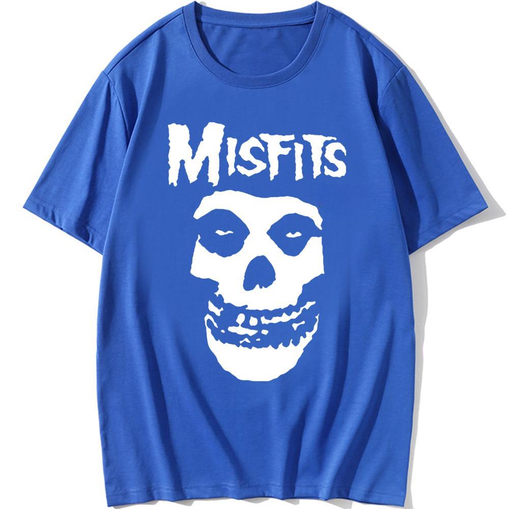 New Men's Hip-hop Punk Skull Misfits Brand Cotton Short-sleeve T-shirt Marve Graphic T Shirts  Harajuku  Graphic T Shirts
