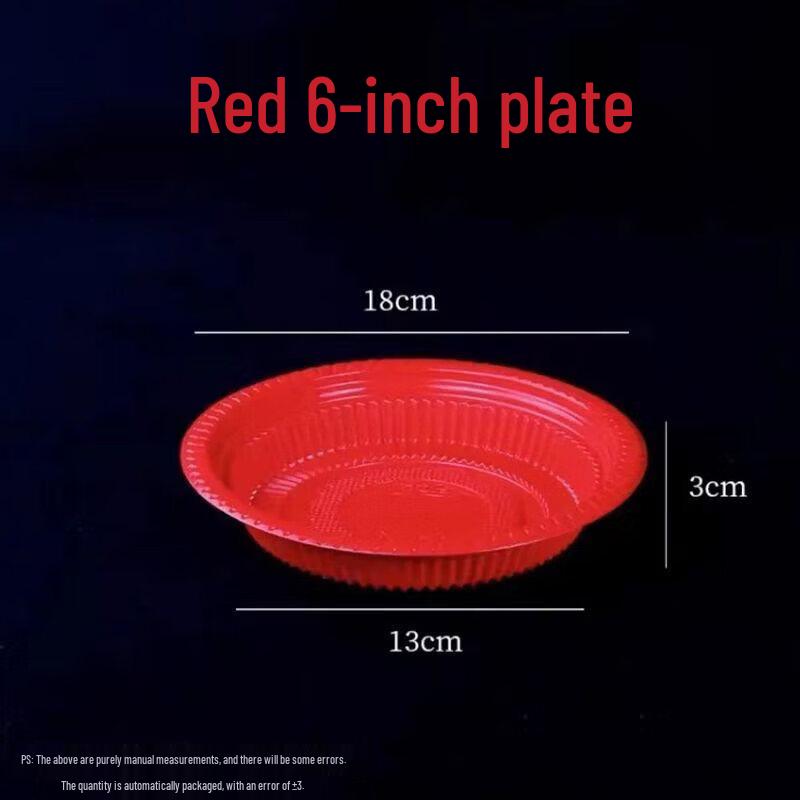 Disposable Red Plastic Plates