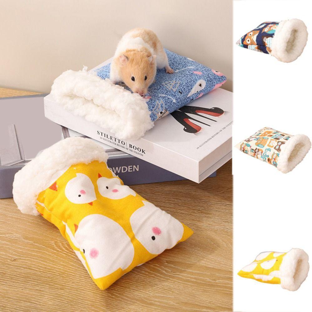 Pocket Shape Pocket Hamster Cotton Nest Cute Warm Hamster Bed Pocket Pet Carriers Bag Winter