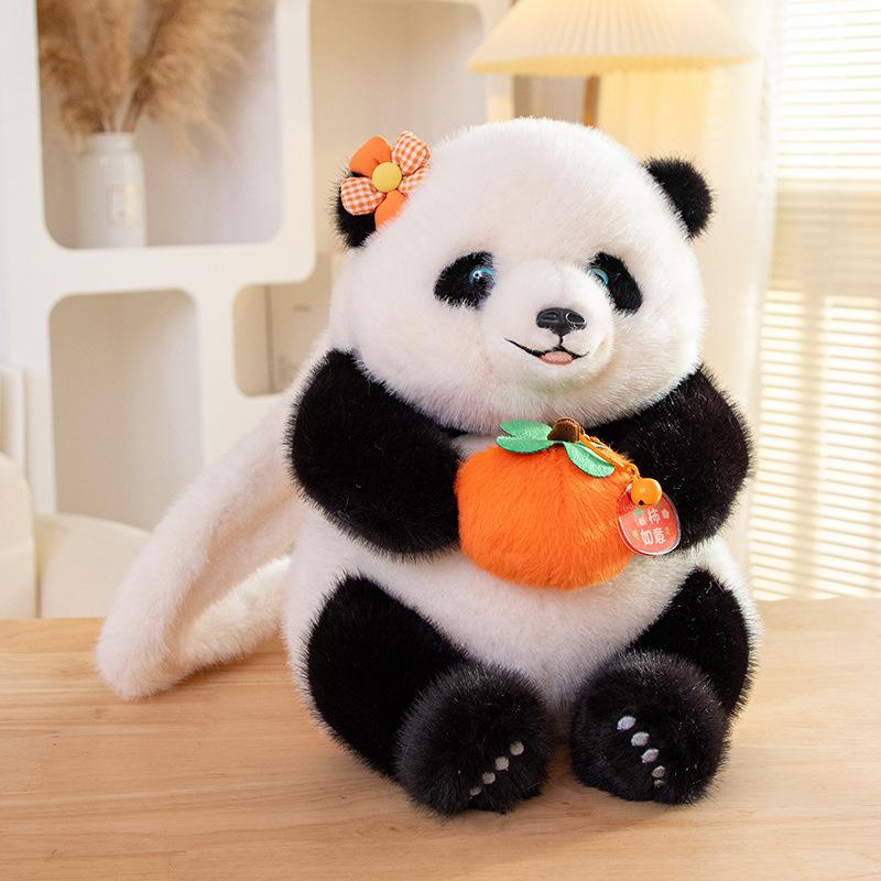 New Giant Panda Doll Flower Panda Plush Toy Doll Backpack Doll Same Birthday Gift In Chengdu