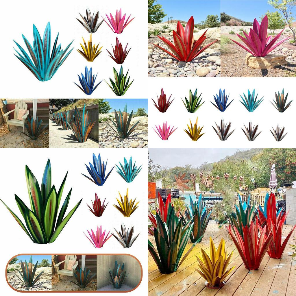Unique Metal Tequila Rustic Agave Plant Sculpture For Garden And Home Enhancements