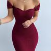 Elegantní bodycon sexy dámské šaty pro ženy 2022 léto s krátkým rukávem Midi společenské šaty Dámský župan Dámské Dámské Vestidos Mujer